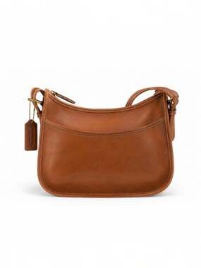 Vintage Coach USA Glove Tanned Leather Hobo Bag British Tan Authenticated 9322
